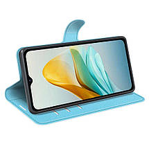 Шкіряний чохол книжка Lichee для ZTE blade A53 блакитний, фото 3