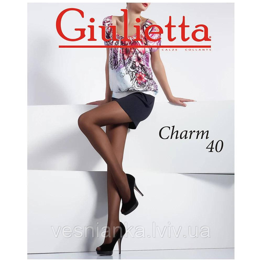 Колготки 40 den чорні без шортиків Charm Giulietta 3(р)