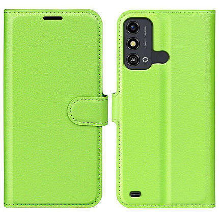 Шкіряний чохол книжка Lichee для ZTE blade A53 зелений, фото 1