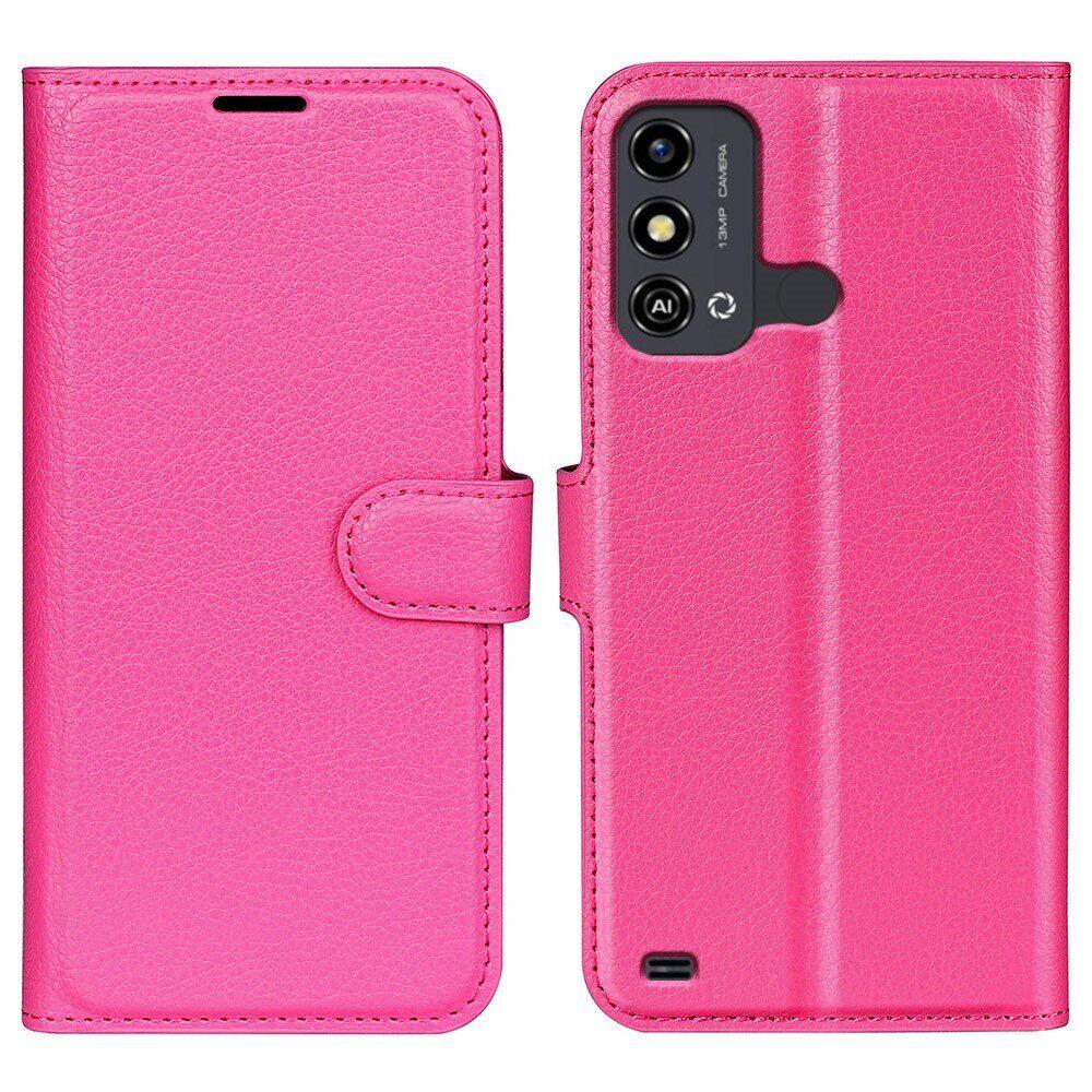 Шкіряний чохол-книжка Lichee для ZTE blade A53 малиновий