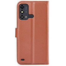 Шкіряний чохол-книжка Lichee для ZTE blade A53 коричневий, фото 6