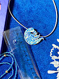 Прикраса - підвіска ручної роботи з полімерної глини. Кулон «Місячна пташка», фото 8
