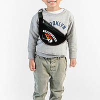 Сумка-бананка детская Скейтбординг с принтом ,32х15см,сумка скейтборд для мальчика через плечо