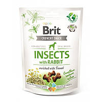 Ласощі для собак Brit Care Dog Crunchy Cracker Insects для імунітету, комахи, кролик і фенхель, 200 г