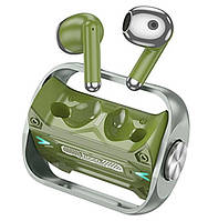 Навушники бездротові ігрові Bluetooth Hoco Trendy EW55 у кейсі, зелені