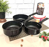 Набір ковшів 3 шт чорний граніт Empire EM-5514, фото 3