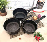 Набір ковшів 3 шт чорний граніт Empire EM-5514, фото 2