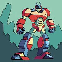 Картина за номерами SANTI Робот 25х25 см