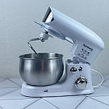 Тістоміс планетарний з чашею на 4л Rainberg 2в1 білий, фото 8