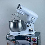 Тістоміс планетарний з чашею на 4л Rainberg 2в1 білий, фото 3