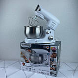 Тістоміс планетарний з чашею на 4л Rainberg 2в1 білий, фото 5