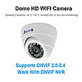 Камера купольна Jienuo JN-517-D-WIFI 1080P 3,6мм, Onvif, AP Hotspot. CamHi Pro, фото 6