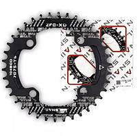 Зірка шатунів Snail NW 32T AL круг BCD 104мм Чорний Art SNAIL-PP-32T