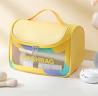 Женская водонепроницаемая красочная сумка-косметичка WASHBAG жёлтый кейс для аксессуаров, дорожная сумочка
