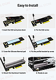 Перехідник Адаптер PCI-E на SSD M.2 NVMe JEYI Starfish PCIе 4.0/3.0 X1 з алюмінієвим радіатором, фото 7