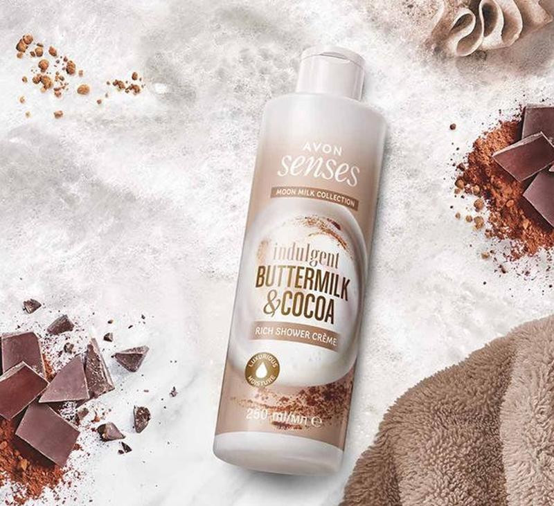 Гель для душу кремовий з ароматом Вершки та какао, Avon, 250 мл