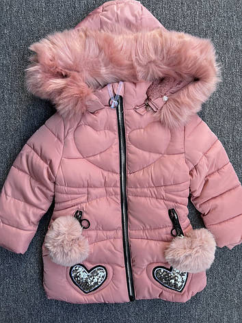 Пальто зимове на дівчаток в залишку, Setty Koop, 1, р. арт. ap874, фото 2