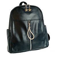 Женский рюкзак на каждый день, сумка-рукзак черного цвета з эко-кожи.