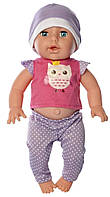 Лялька пупс сенсорна 35 см, 8 функцій, горщик, пляшечка, соска, підгузник, тарілка, ложка. муз-укр, 5 пісень