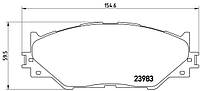 Колодки тормозные VW T5 (7HB, 7HJ, 7HM) передние (пр-во BREMBO) P 85 081