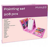 Великий набір для малювання 208 предметів у валізі Maaleo 17239 Польща, фото 10