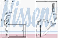 Радиатор отопителя FD FIESTA5/FUSION 02- (пр-во Nissens) 71765