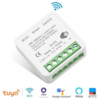 Розумне реле Mini Smart Swith 16А з WiFi модулем Smart Home 16A напруги 100-240В Smart Life або Tuya Smart