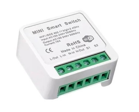 Розумне реле Mini Smart Swith 16А з WiFi модулем Smart Home 16A напруги 100-240В Smart Life або Tuya Smart, фото 1
