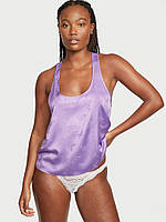 Пижамная майка Victoria's Secret Satin Racerback Tank сатиновая XS лиловая