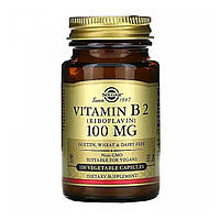 Вітамін B2 (Vitamin B2) 100 мг 100 капсул SOL-03050