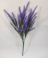 Искусственный фиолетовый куст "узкая цветная лаванда 37см",декор для интерьера
