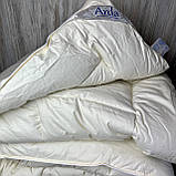Ковдра зі штучного лебединого пуху "АРДА" Розмір Півторашній 150*210 см. Зимова тепла ковдра, фото 6