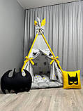 Дитячий вігвам Бетмен БОНБОН з Кошиком Повний комплект, вігвам для дітей, вігвам для хлопчика, дитячий намет, дитяча палатка, фото 5