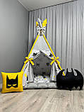 Вігвам для хлопчика Бетмен БОНБОН Повний комплект, вігвам дитячий, дитячий вігвам, вігвам для дітей, дитяча палатка, дитячий намет, фото 2