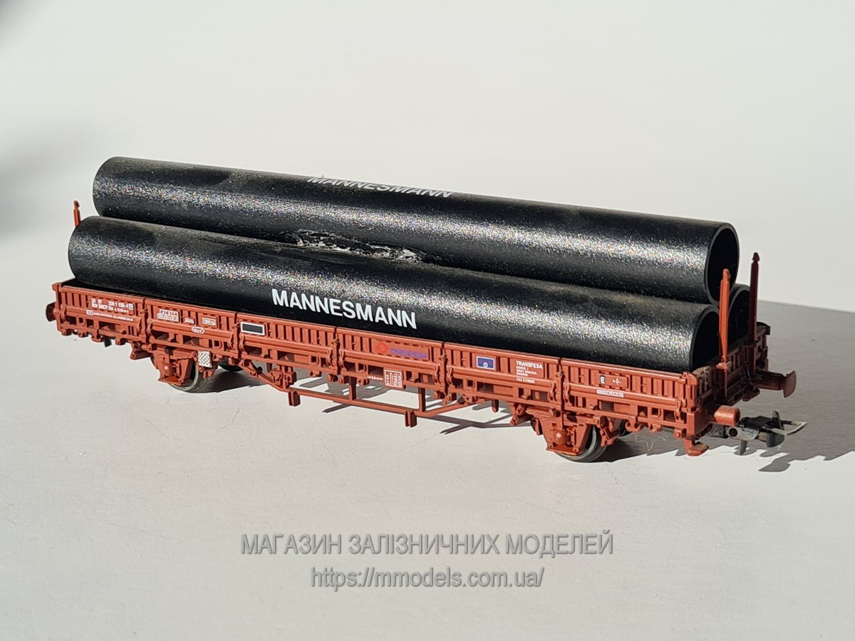 Модель 2х осної платформи зі знімним вантажем, бу,, масштабу 1/87, H0, фото 1