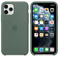 Чехол на iPhone 11 Pro Max Темно-зеленый, Чехол SILICONE CASE на Айфон 11 Про Макс Pine Green