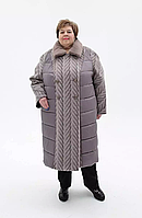Женское зимнее пальто супербатал П-1293 Maila/1 Тон 64, размеры 54-76