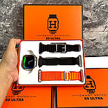 Смарт часы Smart Watch S9 ULTRA-2.2 дюйма-підтримка дзвінків, спортивні режими 3 ремінці black, фото 6