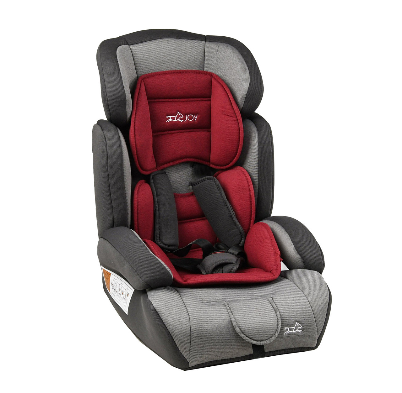 Автокрісло JOY 9-36 кг Grey/Red (47900), з регульованими ременями та бічним захистом для безпеки дитини, фото 1