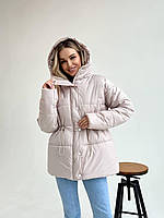 Теплая женская куртка-пуховик зима