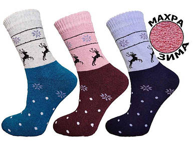 Шкарпетки жіночі махрові крапка олені арт.313 WS р..36-40 12пар ТМ Житомир FG