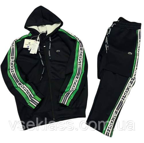 Lacoste стильный черный люксовый модный мужской спортивный костюм ...