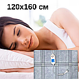 Електропростирадло 120х160 полуторне з підігрівом байкове, безпечне електричне простирадло Туреччина Сірий, фото 2