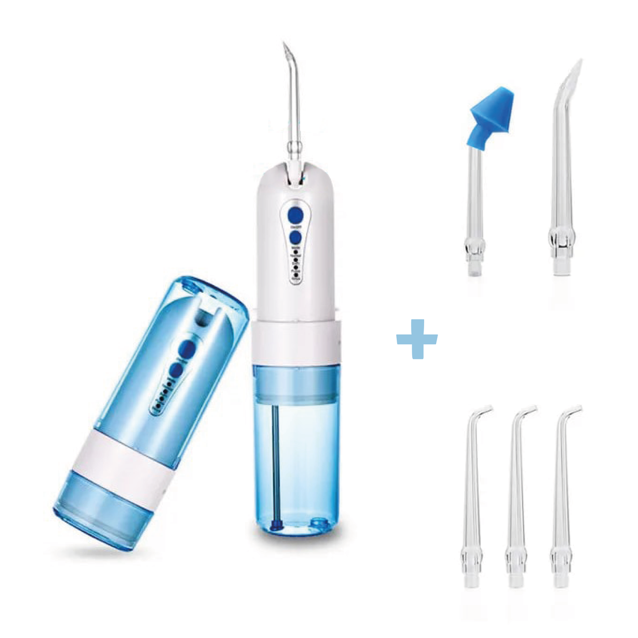 Іригатор для порожнини рота Power Floss PR40V портативний із насадками Блакитний, фото 1