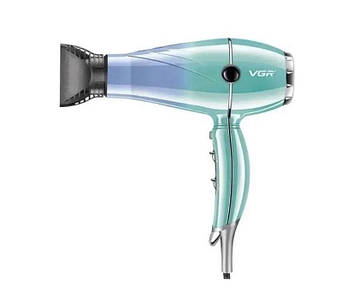 Професійний фен для сушіння та укладання волосся з двома концентраторами VGR V-452 2400W Синій