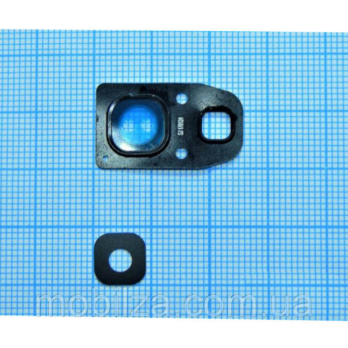 Скло камери для Samsung A320 / A3 2017/ A520 / A5 2017 /A720 / A7 2017 з рамкою Black, фото 1