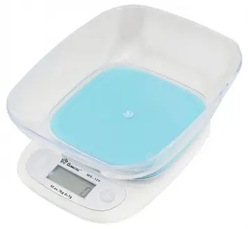 Електронні кухонні ваги Domotec MS-125 з чашею 7 кг Blue