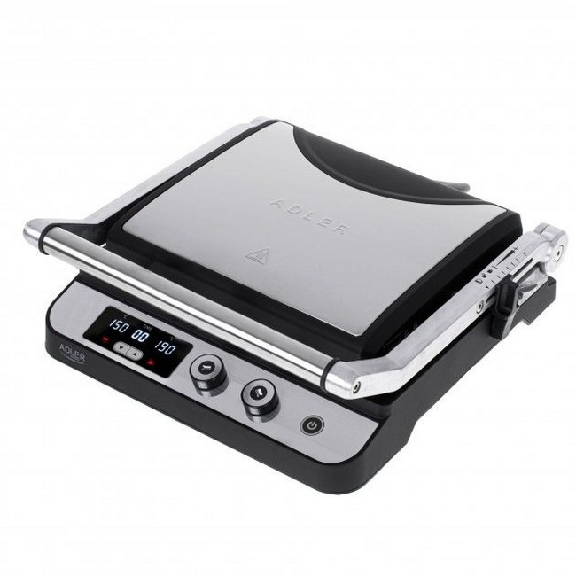 Гриль електричний Adler AD 3059 Silver/Black, фото 1