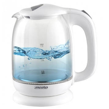 Чайник електричний скляний 1.7 л Mesko MS 1302w White