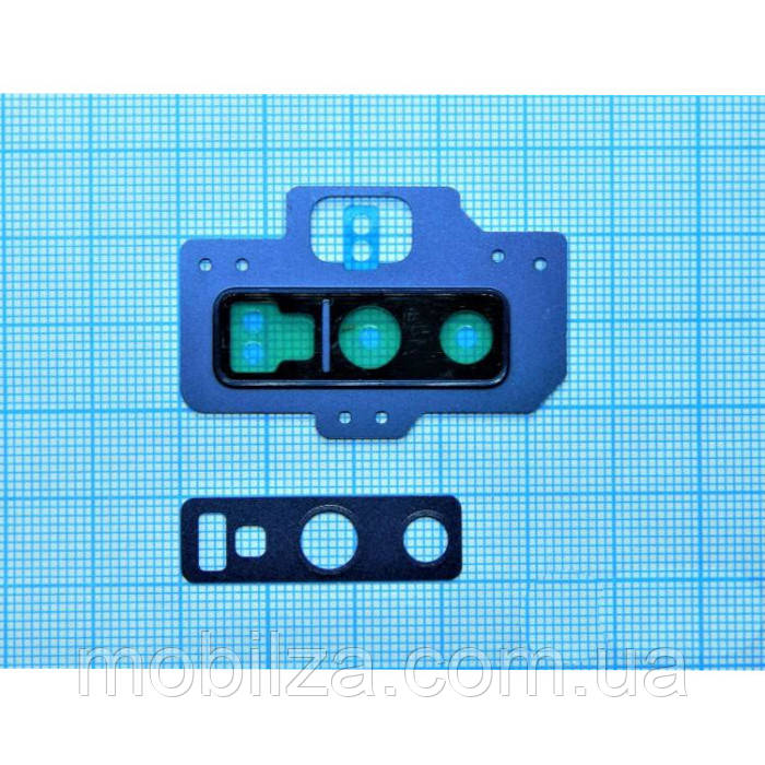 Скло камери для Samsung Note 9 / N960 з рамкою Blue, фото 1